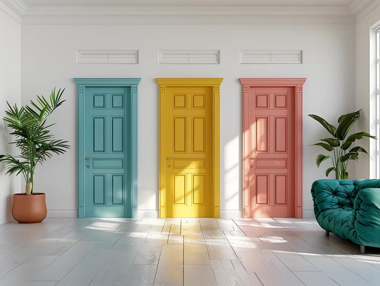 Choix de couleur pour portes : harmonisation avec murs blancs