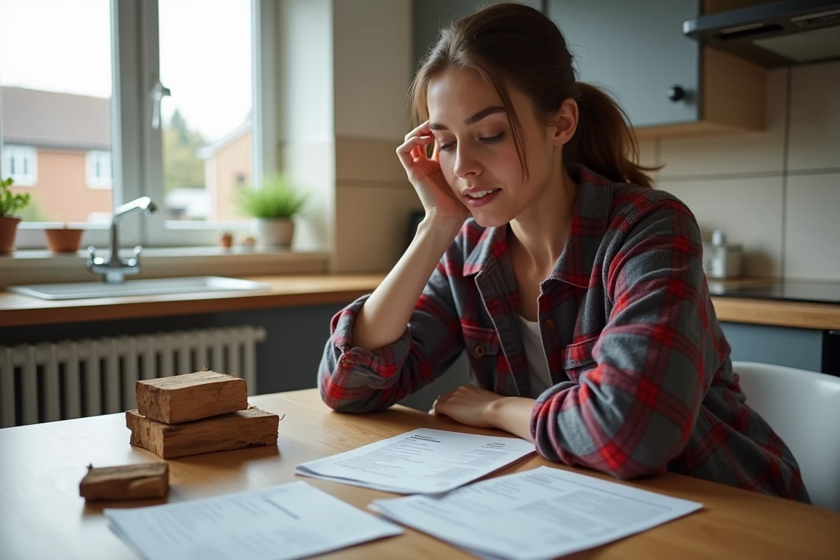 Jeune femme compare ses options de chauffage à la maison