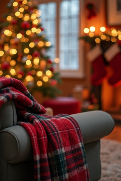 Plaid de Noël : idées de décoration pour un intérieur chaleureux